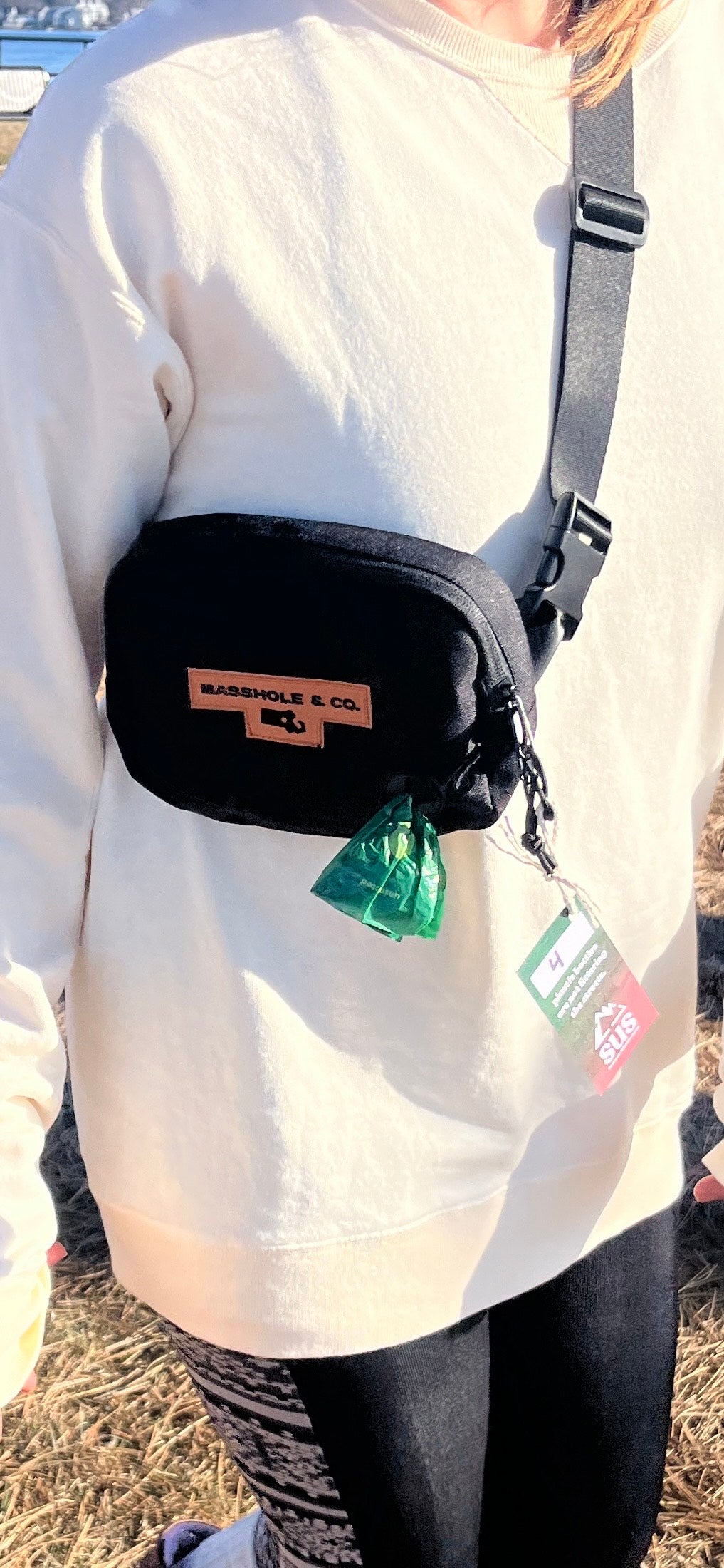 Masshole & Co. x SUS Dog Belt Bag with Poop Bag Holder