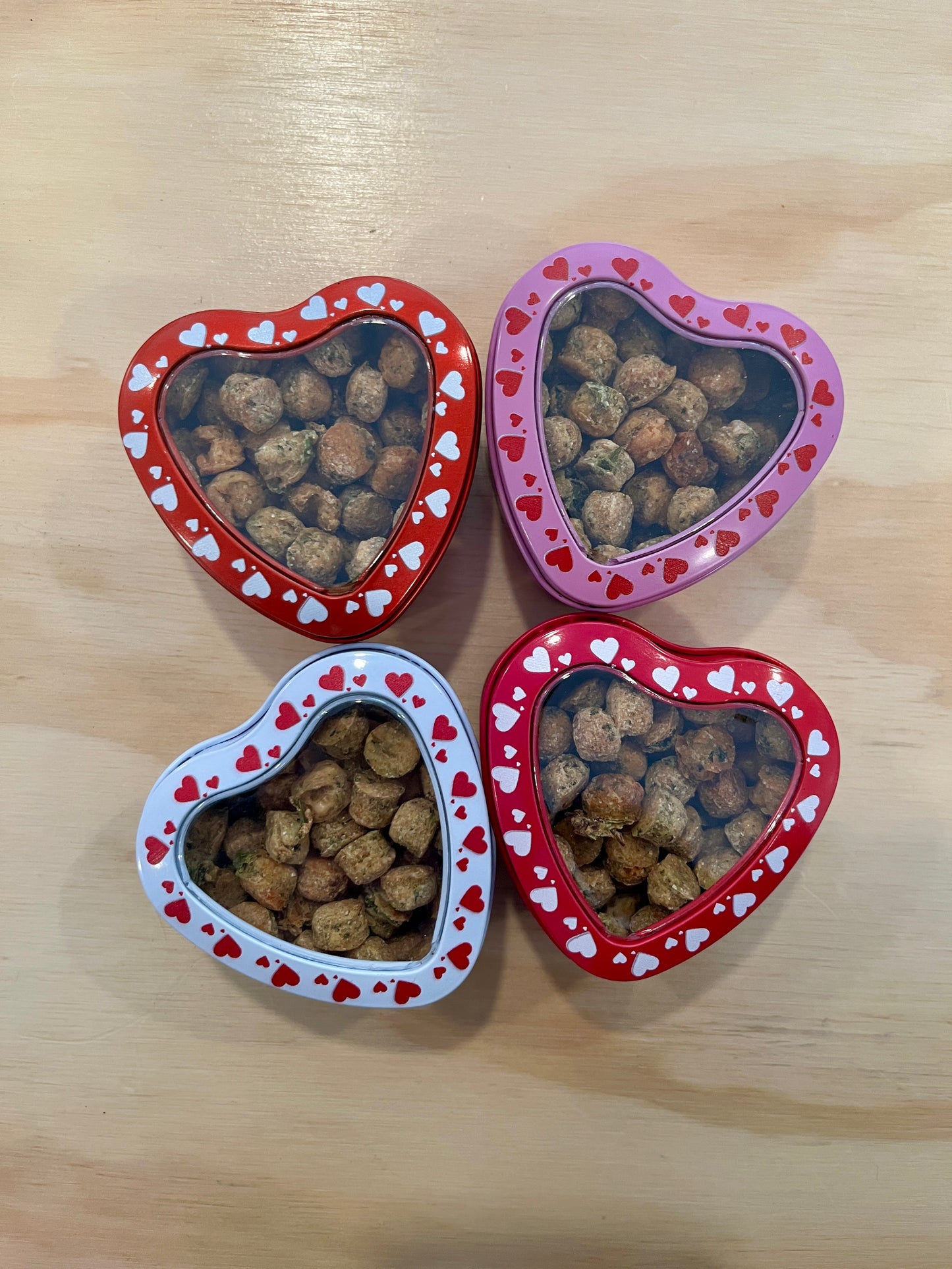 Heart Shaped Tins with Masshole Bites
