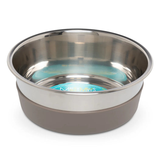 Messy Mutts Stainless Steel Bowl with Non-Slip Silicone Base