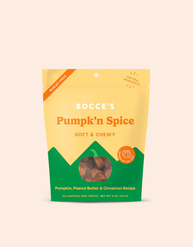 Bocce's Soft & Chewy Pumpk’n Spice Dog Treats