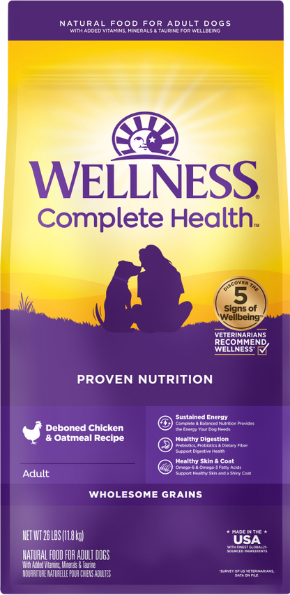 Wellness Complete Health Dog Food With Wholesome Grains
