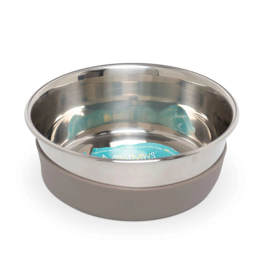 Messy Mutts Stainless Steel Bowl with Non-Slip Silicone Base